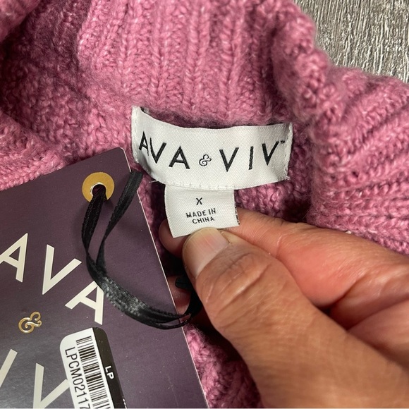 Ava & Viv Sweater Women's Sweater Pink Mauve Size 14(X) - Picture 2 of 7